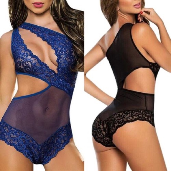 NEW! Sexy one shoulder lace bodysuit ALL SIZES! - Picture 2 of 6